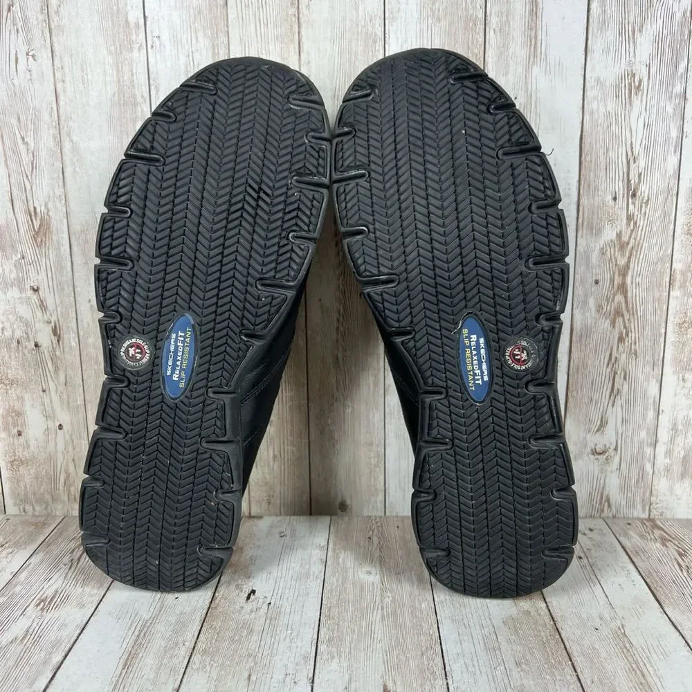 Skechers leather slip resist work shoes / Womens 11_8